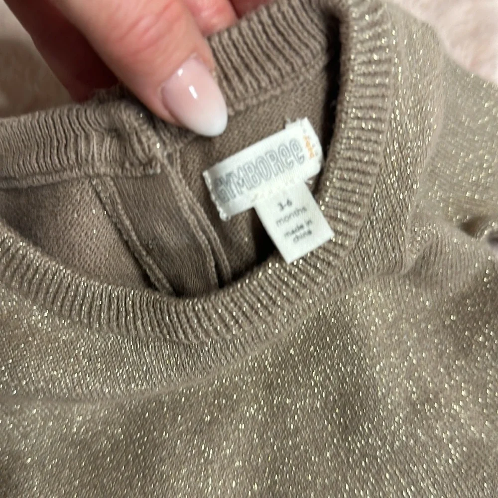 GYMBOREE Sparkly Knit Sweater Dress, Size 3-6M, EUC